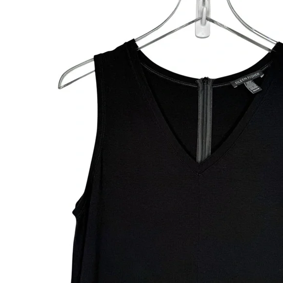 Eileen Fisher Classic Black Knit Women’s Wide Leg Lagenlook Jumpsuit Sz XS - Picture 5 of 15